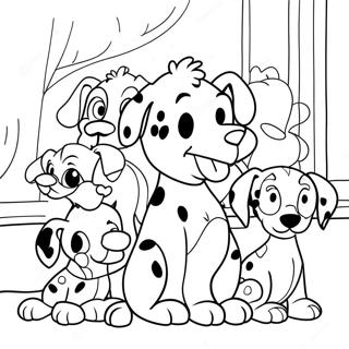 101 Dalmatiers Puppy Vrienden Kleurplaat 45060-9859