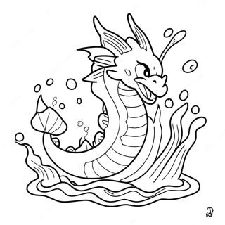 Gyarados Die Water Spettert Kleurplaat 45409-9937