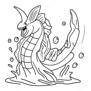 Gyarados Die Water Spettert Kleurplaat 45409-9938