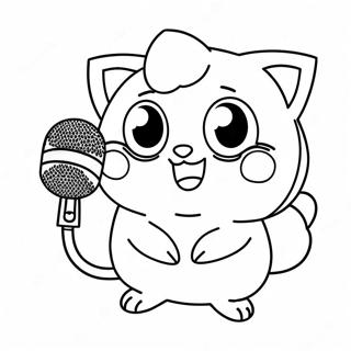 Jigglypuff Met Een Microfoon Kleurplaat 45663-9999