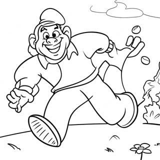 Gargamel Achtervolgt Smurfen Kleurplaat 46125-10109