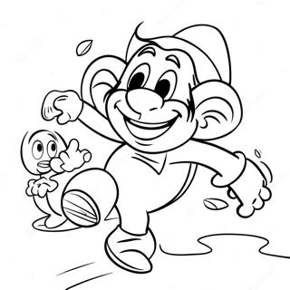 Gargamel Achtervolgt Smurfen Kleurplaat 46125-10111