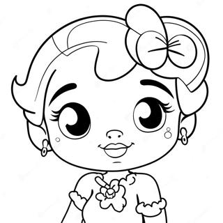 Kleurplaat Van Schattige Betty Boop 46528-10191