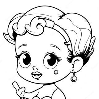 Kleurplaat Van Schattige Betty Boop 46528-10192