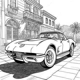 Vintage Corvette Kleurplaat 46896-10258
