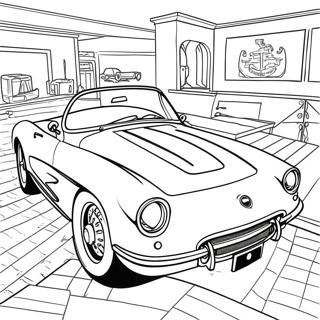 Vintage Corvette Kleurplaat 46896-10260