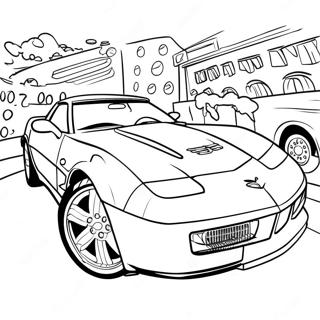 Sportieve Corvette Kleurplaat 46897-10262