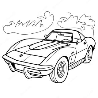 Sportieve Corvette Kleurplaat 46897-10263