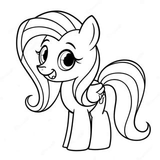 Fluttershy Met Een Grote Glimlach Kleurplaat 47288 10349