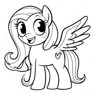 Fluttershy Met Een Grote Glimlach Kleurplaat 47288 10350