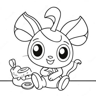 Kuromi Speelt Met Vrienden Kleurplaat 4743 598