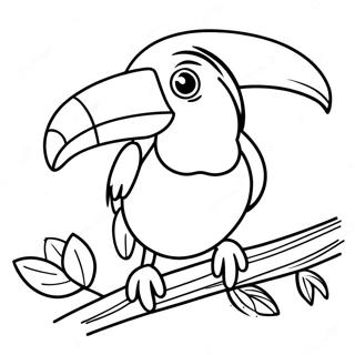 Toekan Met Een Heldere Snavel Kleurplaat 47913-10477