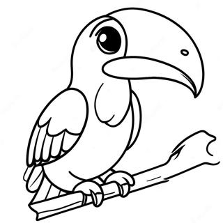 Toekan Met Een Heldere Snavel Kleurplaat 47913-10479