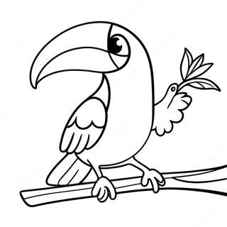 Toekan Met Een Heldere Snavel Kleurplaat 47913-10480