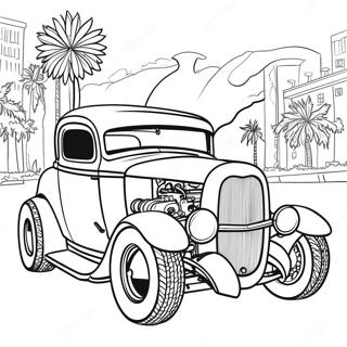 Klassieke Hot Rod Kleurplaat 48004-10492