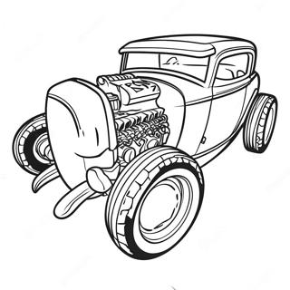 Vlammen Hot Rod Kleurplaat 48005-10494