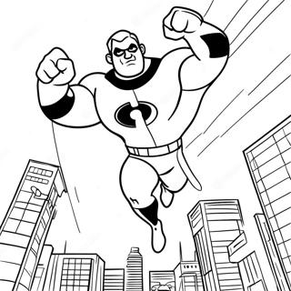 Mr Incredible In Actie Kleurplaat 48529-10613