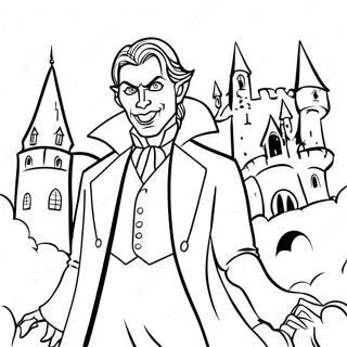 Vampier In Een Spookkasteel Kleurplaat 48705-10661