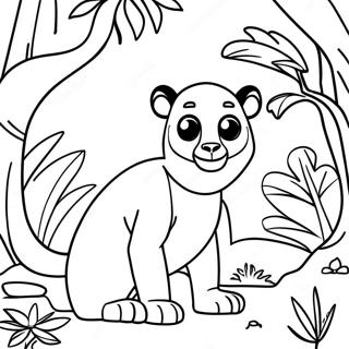 Madagaskar Jungle Scene Kleurplaat 48789-10673