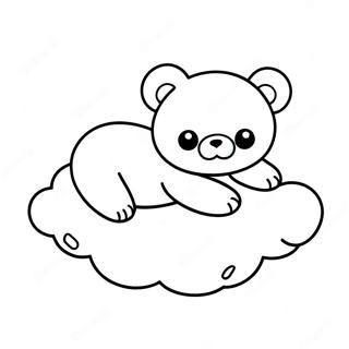 Rilakkuma Slaapt Op Een Wolk Kleurplaat 49164-10753