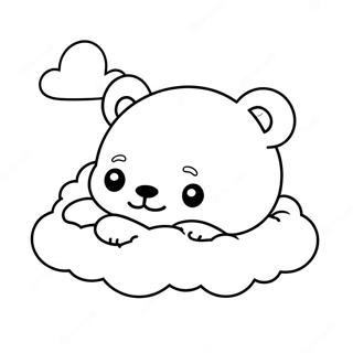 Rilakkuma Slaapt Op Een Wolk Kleurplaat 49164-10755