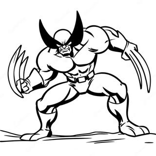 Wolverine In Strijdhouding Kleurplaat 49252-10781