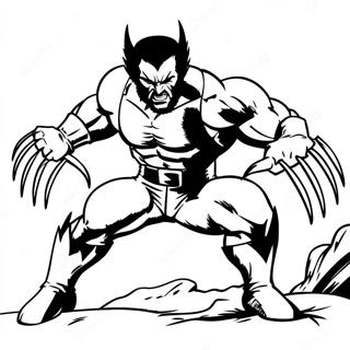 Wolverine In Strijdhouding Kleurplaat 49252-10782