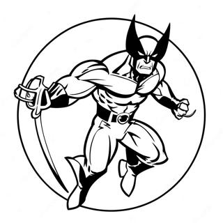 Wolverine Met X Men Logo Kleurplaat 49253-10785