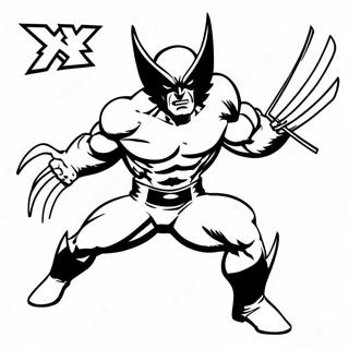 Wolverine Met X Men Logo Kleurplaat 49253-10786