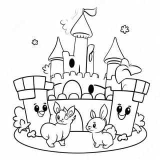 Schattige Paleis Huisdieren In Een Kasteel Kleurplaat 49356 10806