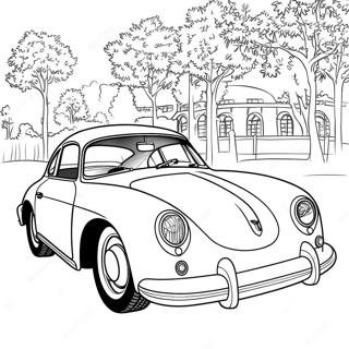 Classic Porsche 356 Kleurplaat 49521-10843