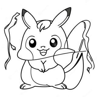 Raichu Met Bliksemschichten Kleurplaat 49986-10948