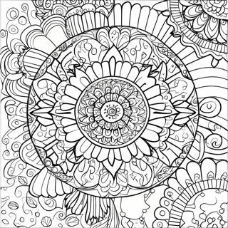 Kleurige Halloween Mandala Kleurplaat 50076-10968