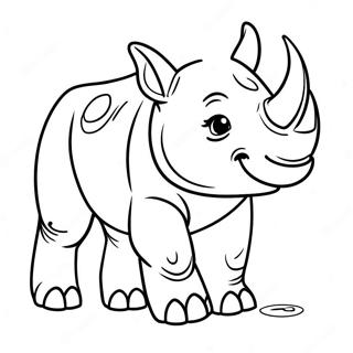 Speelse Neushoorn Kalf Kleurplaat 50454 11037