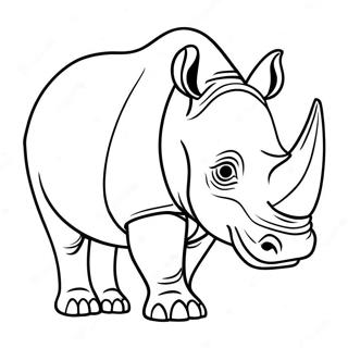 Sterke Volwassen Neushoorn Kleurplaat 50455 11042