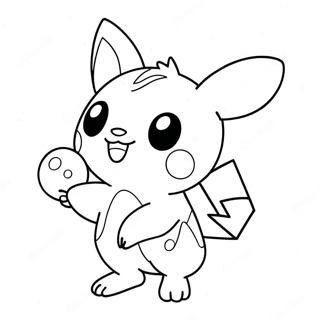 Pichu Met Een Ballon Kleurplaat 51270-11228