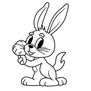 Bugs Bunny Met Wortel Kleurplaat 51447-11252