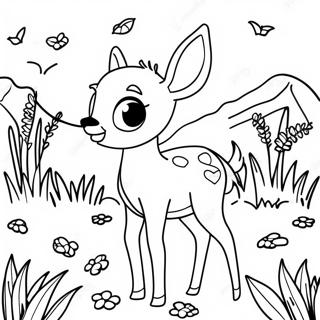 Bambi Verkenning Van De Weide Kleurplaat 51638 11307