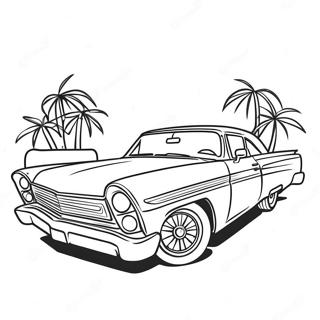 Retro Lowrider Met Chroom Wielen Kleurplaat 51821 11335