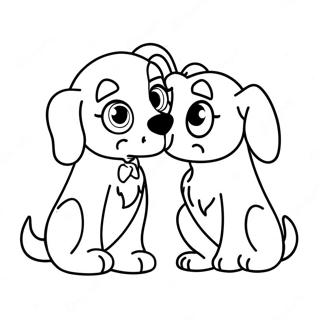 Lady En De Vagebond Speelse Puppies Kleurplaat 52667-11516