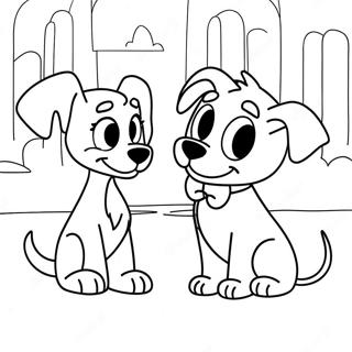 Lady En De Vagebond Schattige Hondenvrienden Kleurplaat 52668-11517