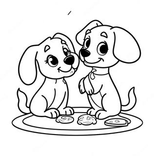 Lady En De Vagebond Schattige Hondenvrienden Kleurplaat 52668-11518