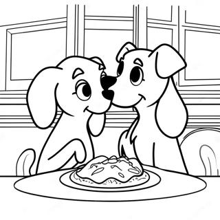 Lady En De Vagebond Schattig Liefdesverhaal Kleurplaat 52670-11525