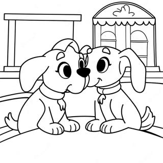 Lady En De Vagebond Schattig Liefdesverhaal Kleurplaat 52670-11527