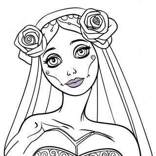 Elegante Lijkbruid Kleurplaat 52939-11576