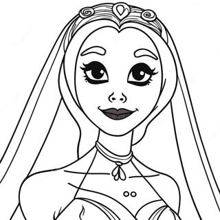 Gotische Bruid Kleurplaat 52942-11586