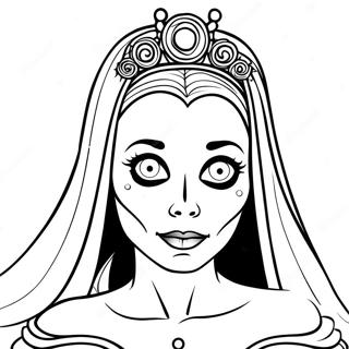 Gotische Bruid Kleurplaat 52942-11587