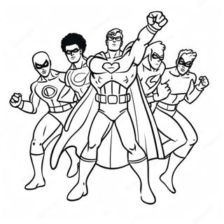 Kleurig Superheldenteam In Actie Kleurplaat 5368 561