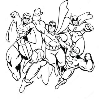 Kleurig Superheldenteam In Actie Kleurplaat 5368 563