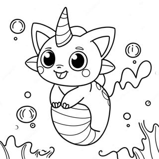 Vaporeon Zwemmen In De Oceaan Kleurplaat 54269-11872